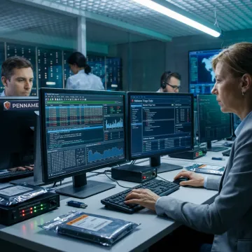 Government cybersecurity incident response team monitoring threats