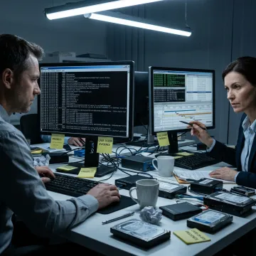 Incident response team investigating ransomware attack