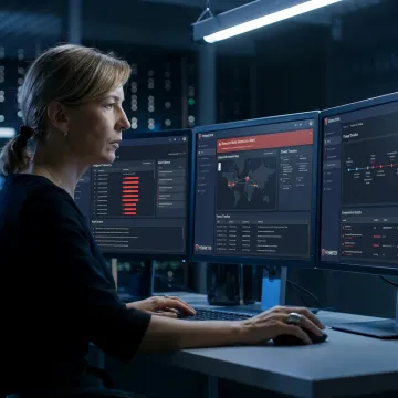 Cybersecurity analyst responding to ransomware incident