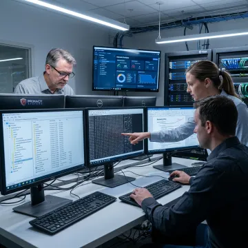 Incident response team analyzing ransomware recovery evidence