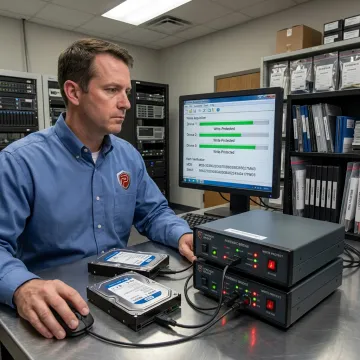 RAID recovery process in forensic lab