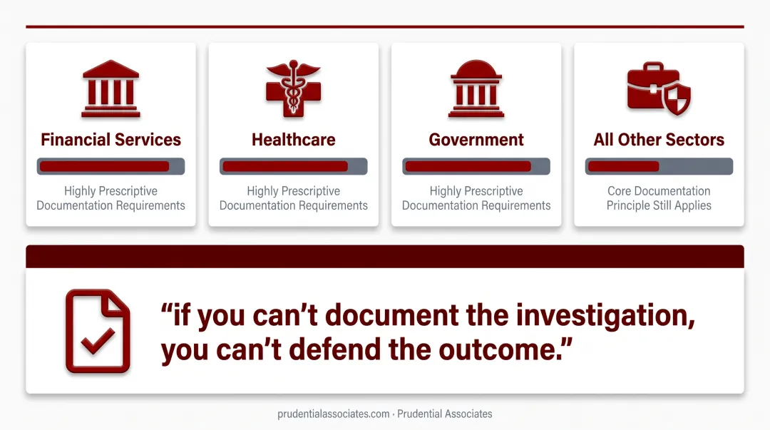 Insider threat compliance framework requirements table across five industry regulations