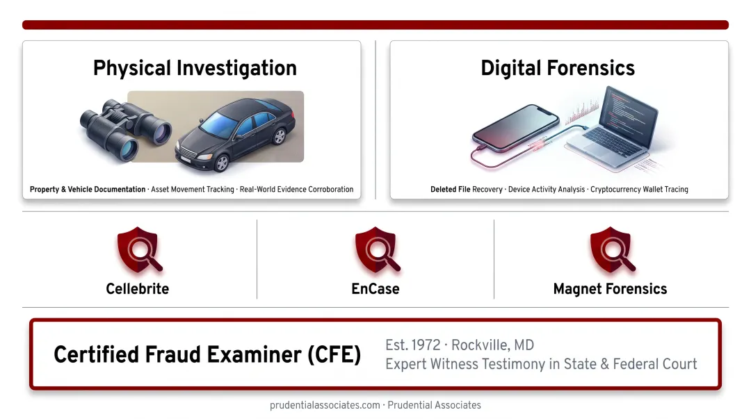 Digital forensics specialist analyzing cryptocurrency blockchain transactions on computer screens