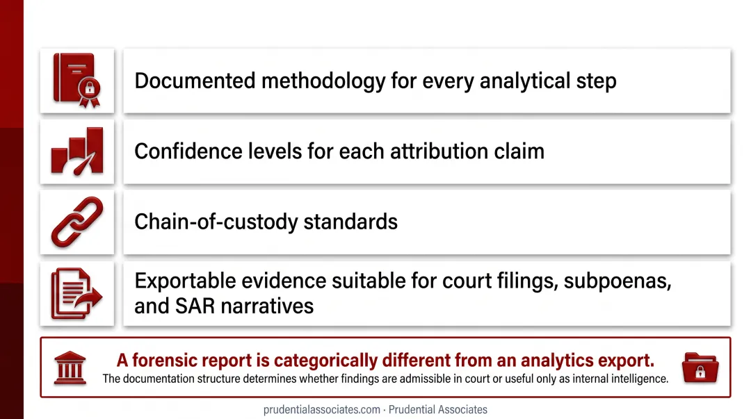 Five-step blockchain forensic investigation process flow from data collection to court evidence