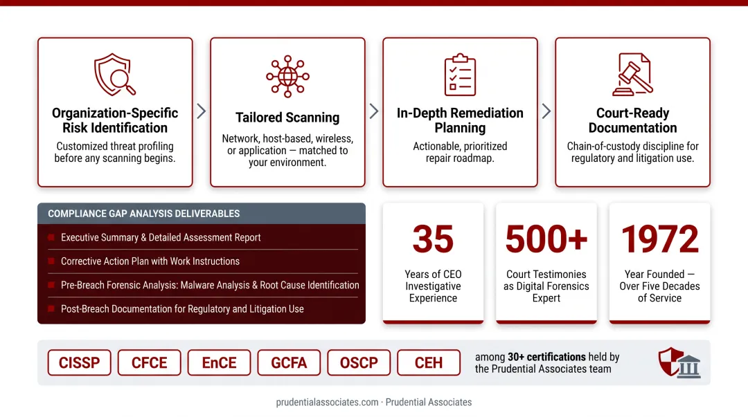 Prudential Associates data breach risk assessment four-stage methodology process flow