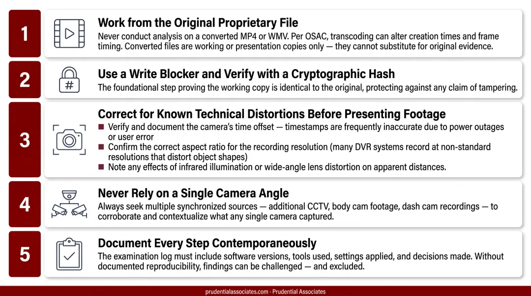 Five forensic video evidence best practices checklist for legal investigations