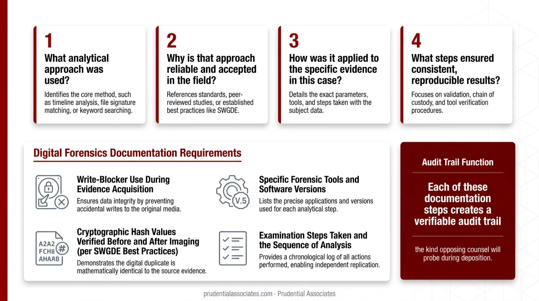 Digital forensics evidence acquisition methodology four-step documentation process flow