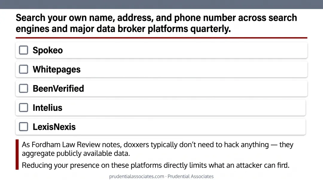 Data broker website showing personal information listings available for public search