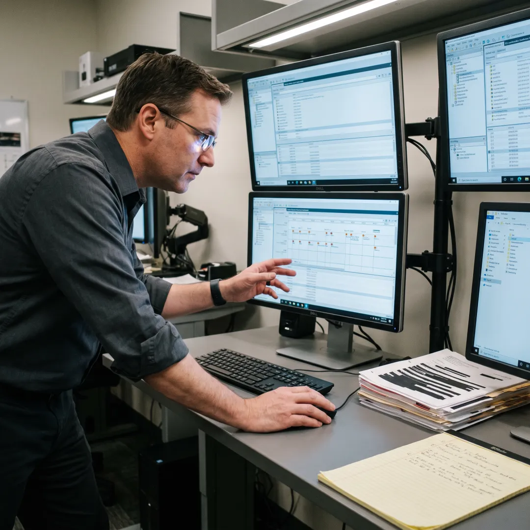 Forensic expert preparing litigation exhibits