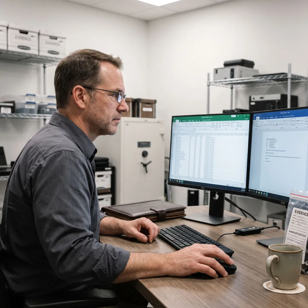 Forensic email evidence review process
