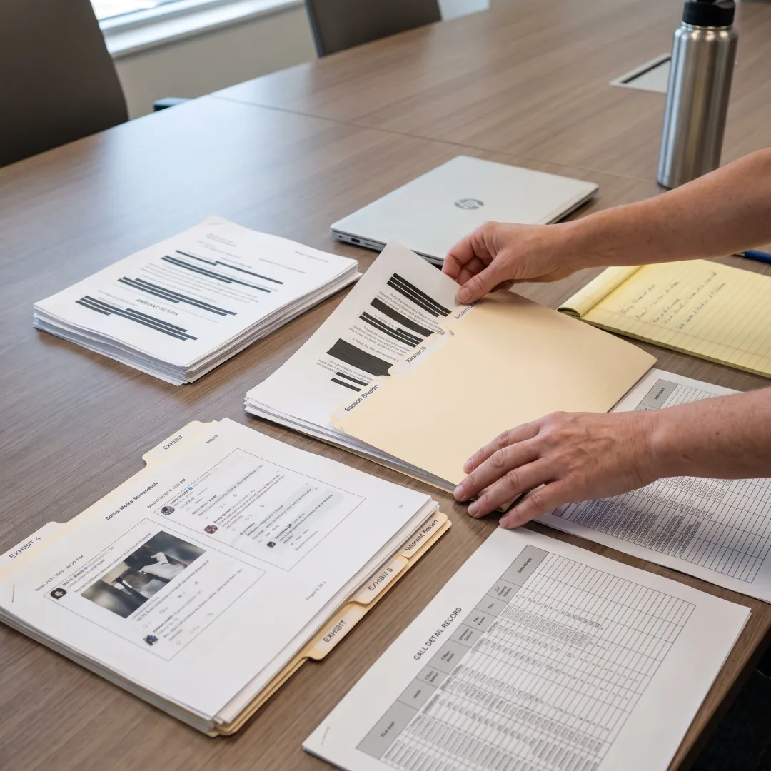 Expert witness preparing social media evidence