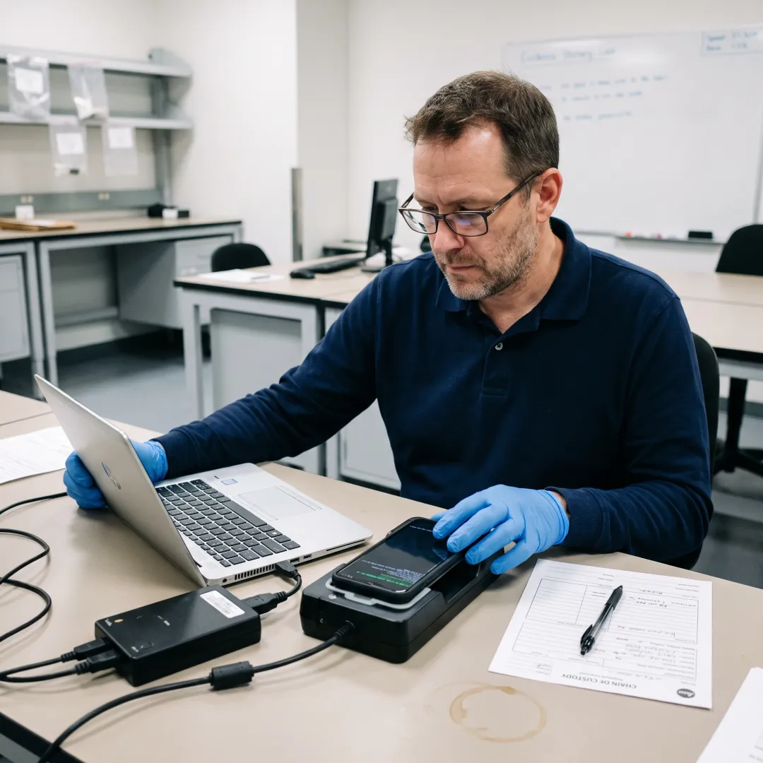 Forensic examiner preserving electronic evidence