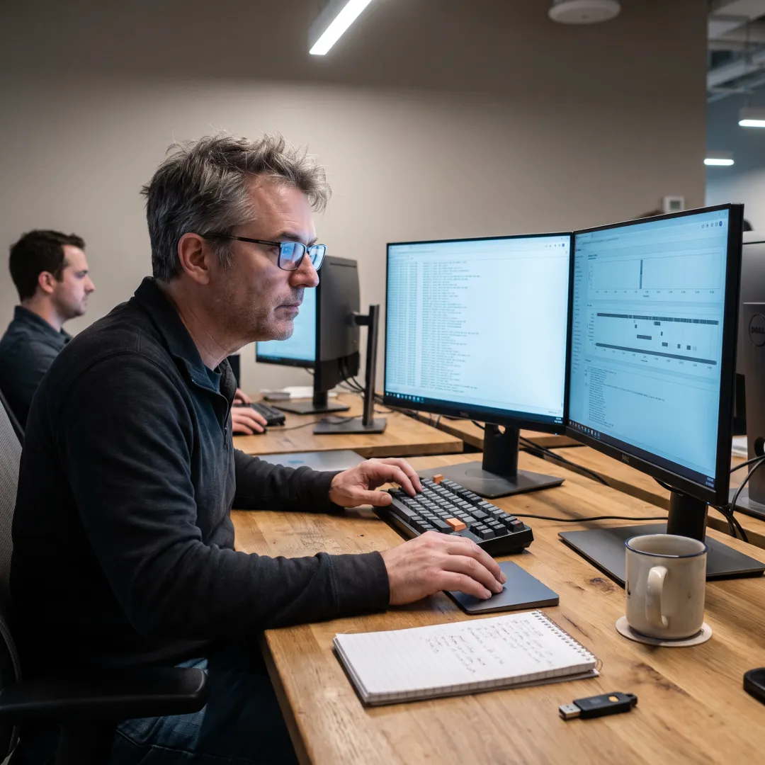 Incident response team reviewing cybersecurity evidence