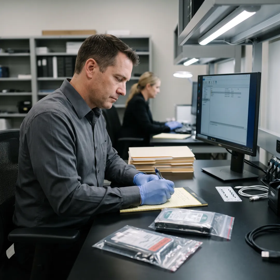 Secure digital evidence handling process