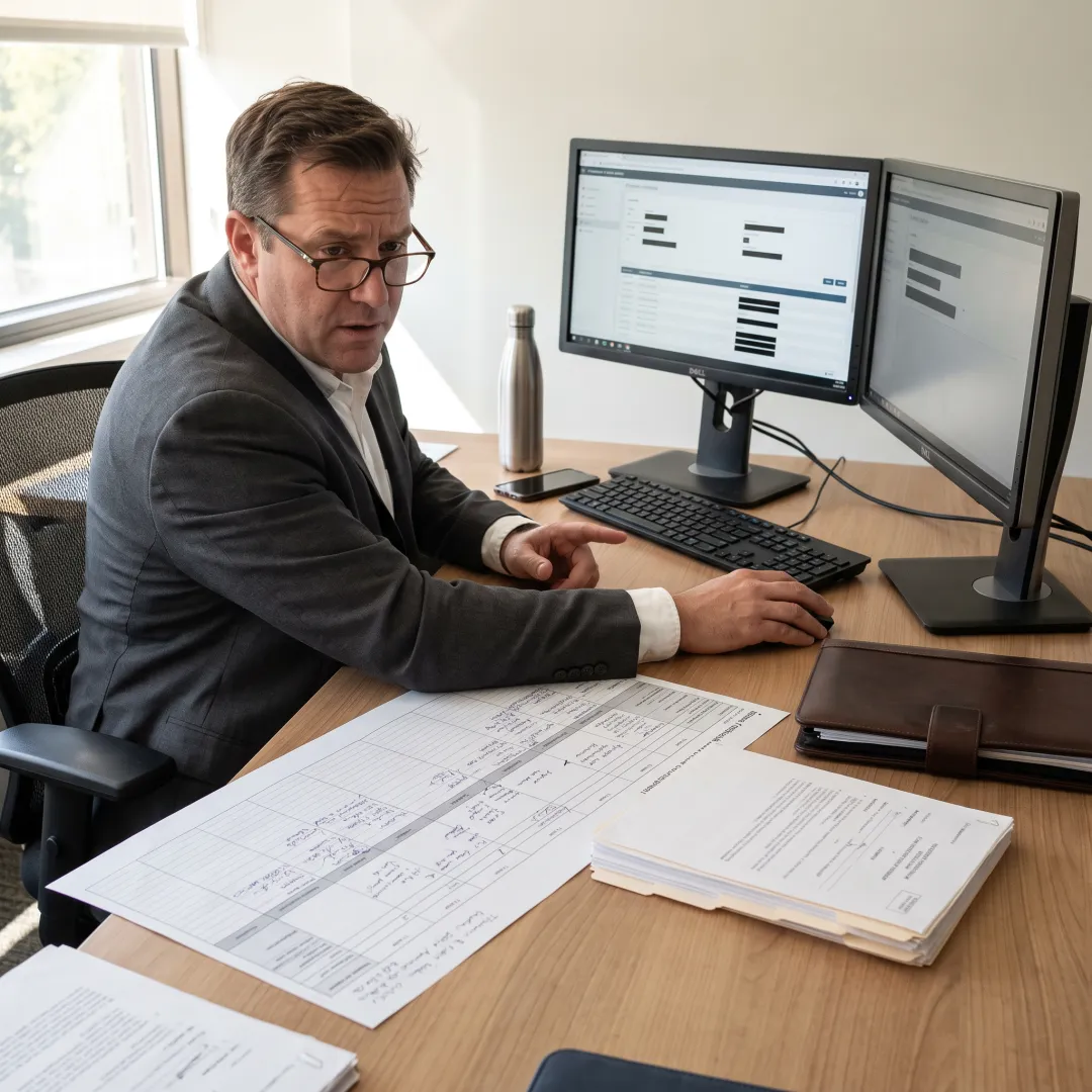 Forensic consultant preparing litigation evidence exhibits