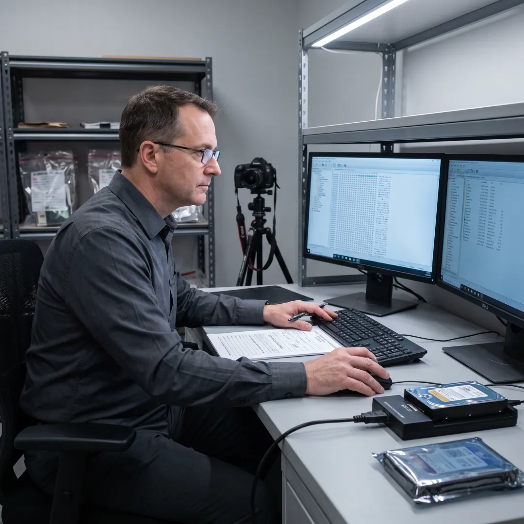Forensic data recovery process in secure lab
