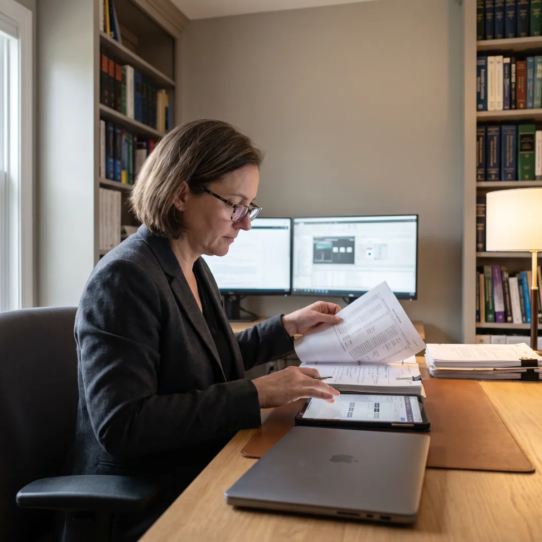 Expert witness preparing digital evidence exhibits