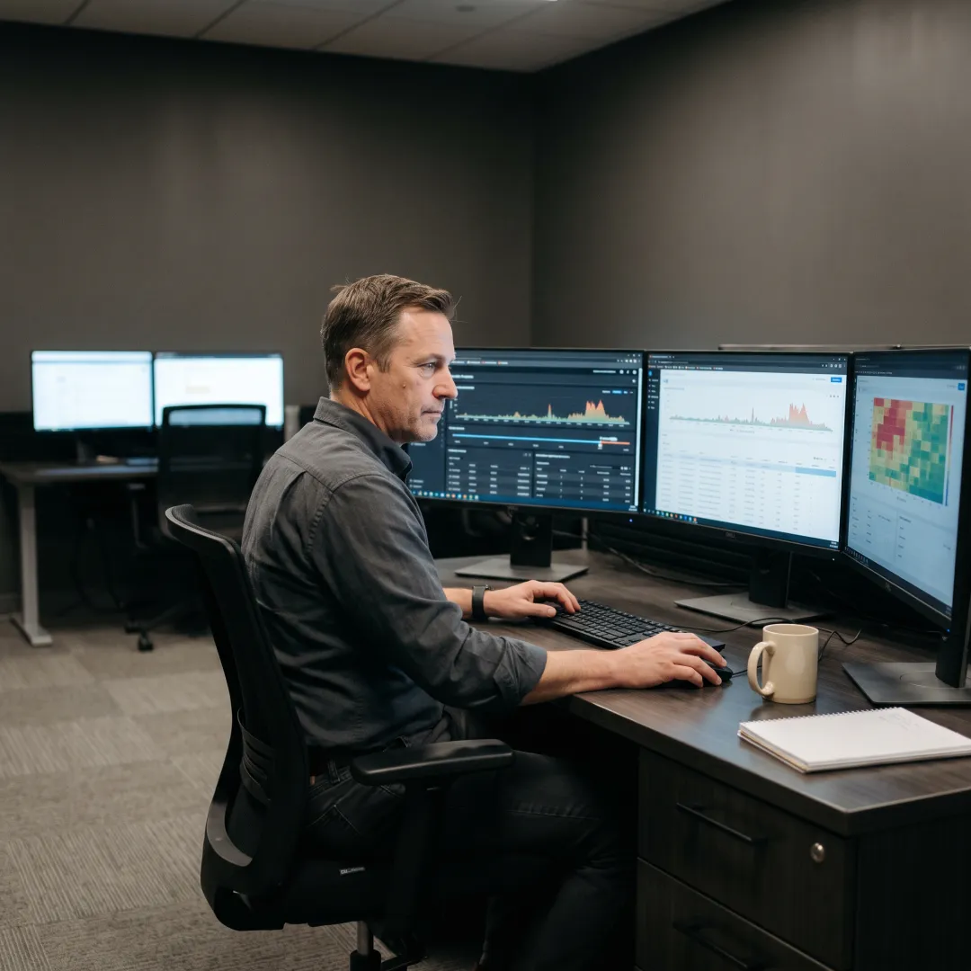 Cybersecurity analysts monitoring insider threat alerts