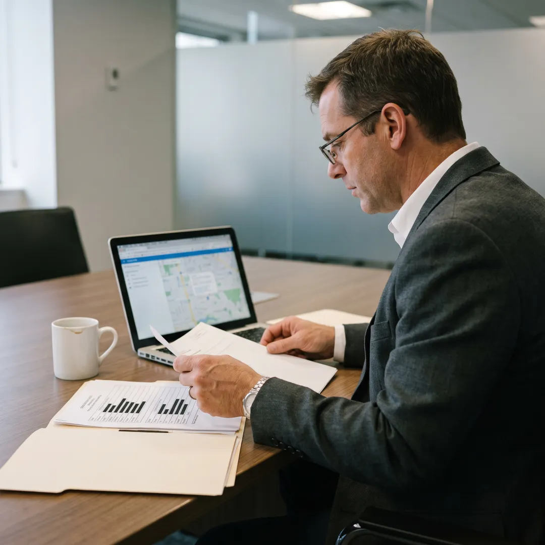 Investigator preparing a corporate surveillance plan