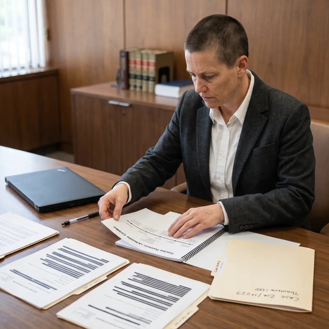 Forensic expert preparing litigation exhibits