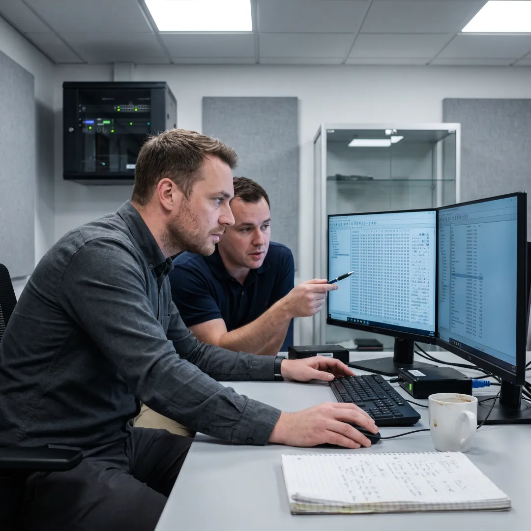 Cybersecurity legal team reviewing breach evidence