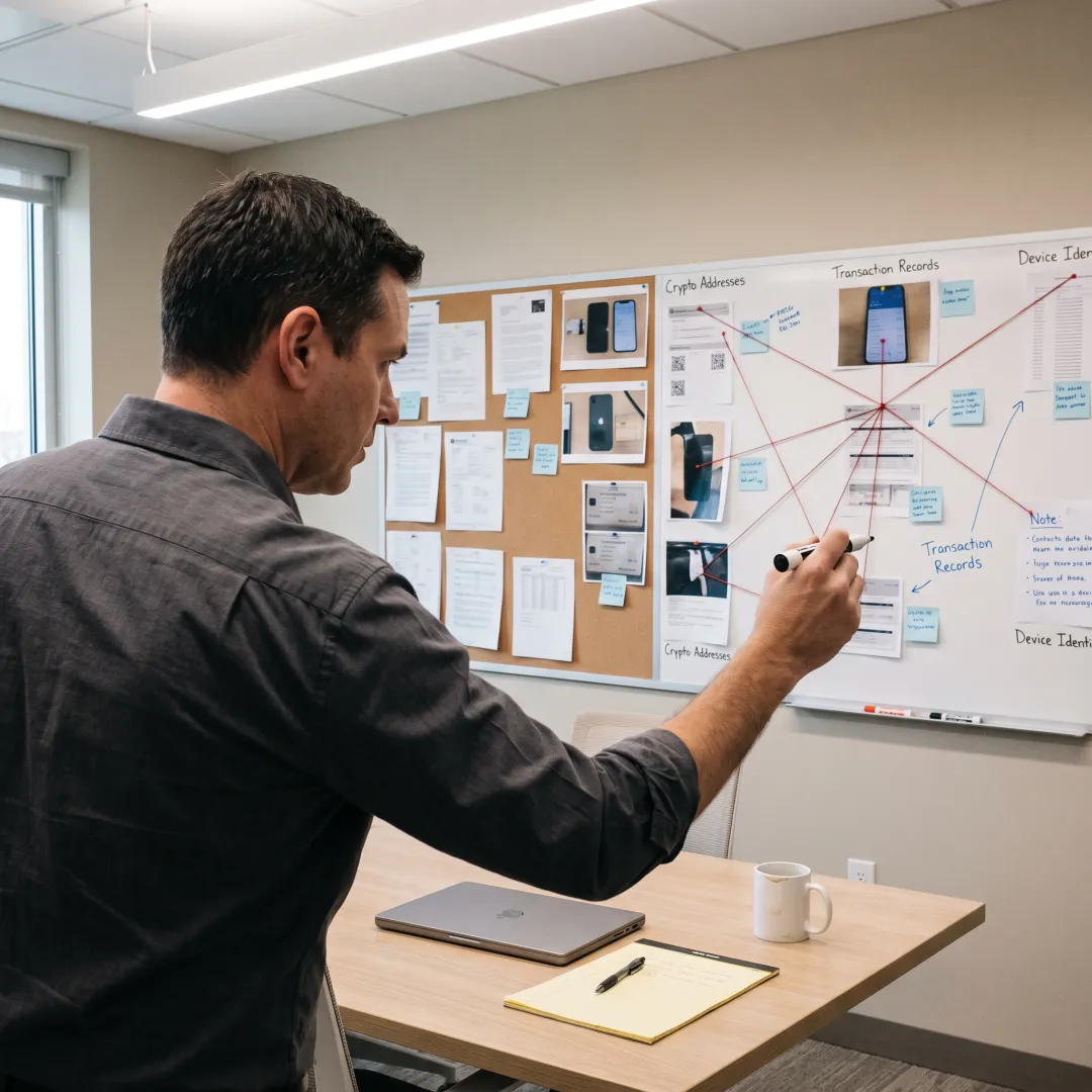 Investigator mapping hidden asset connections