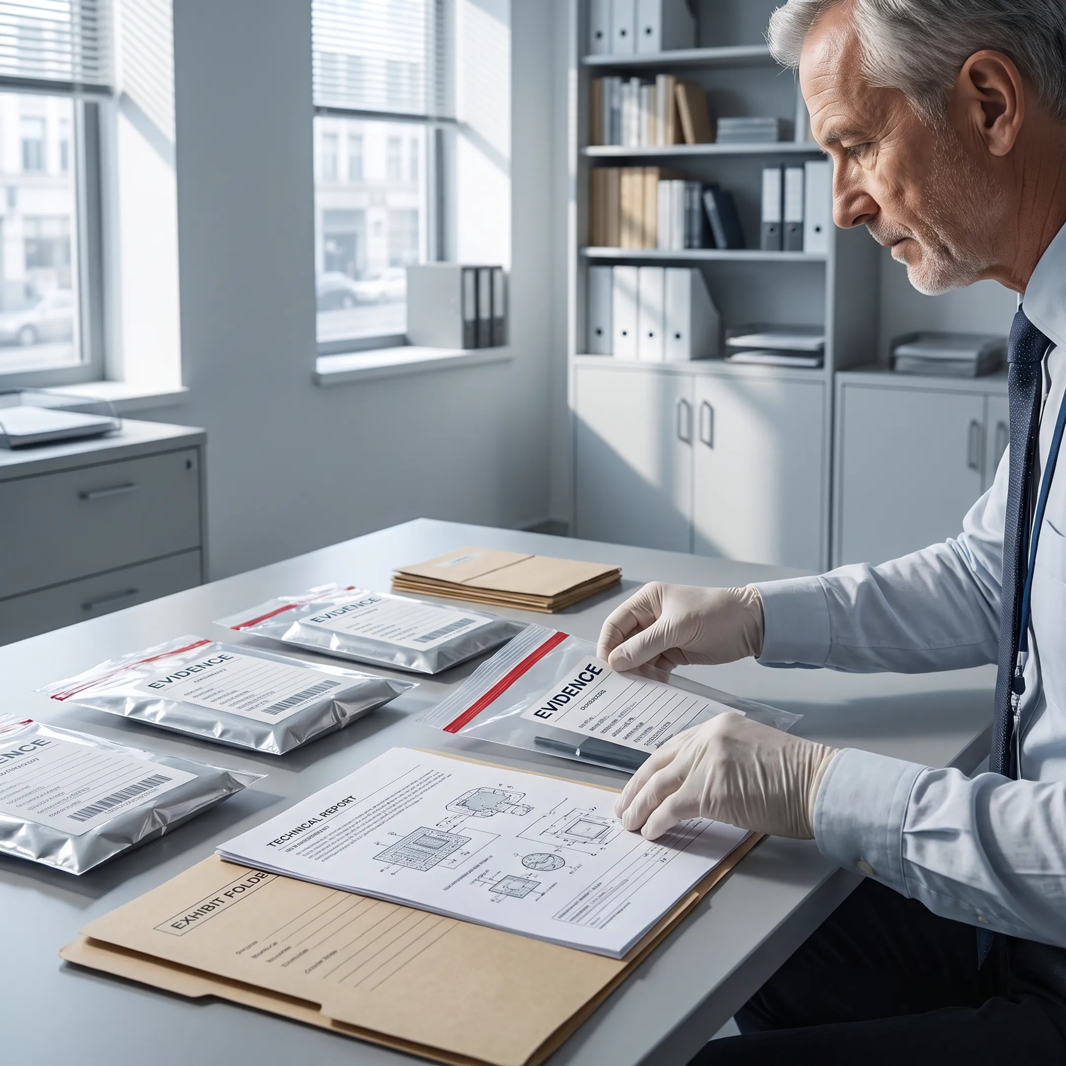 Expert witness preparing a digital evidence report