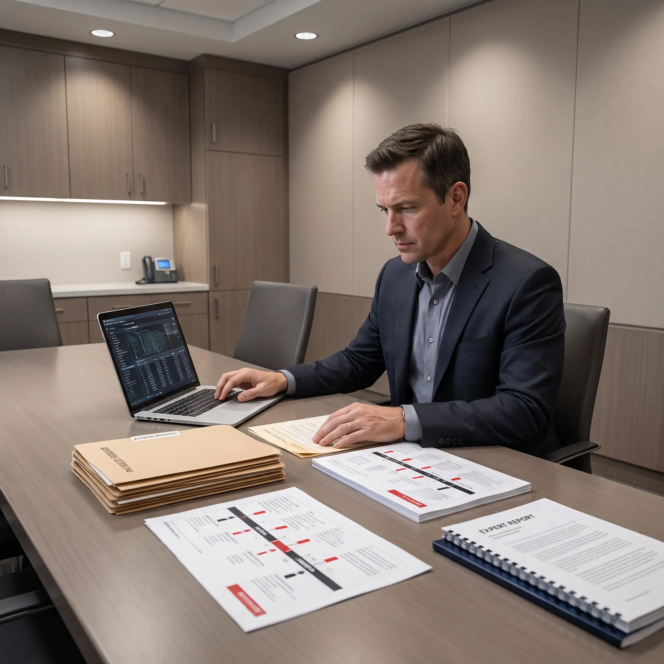 Forensic specialist preparing litigation evidence