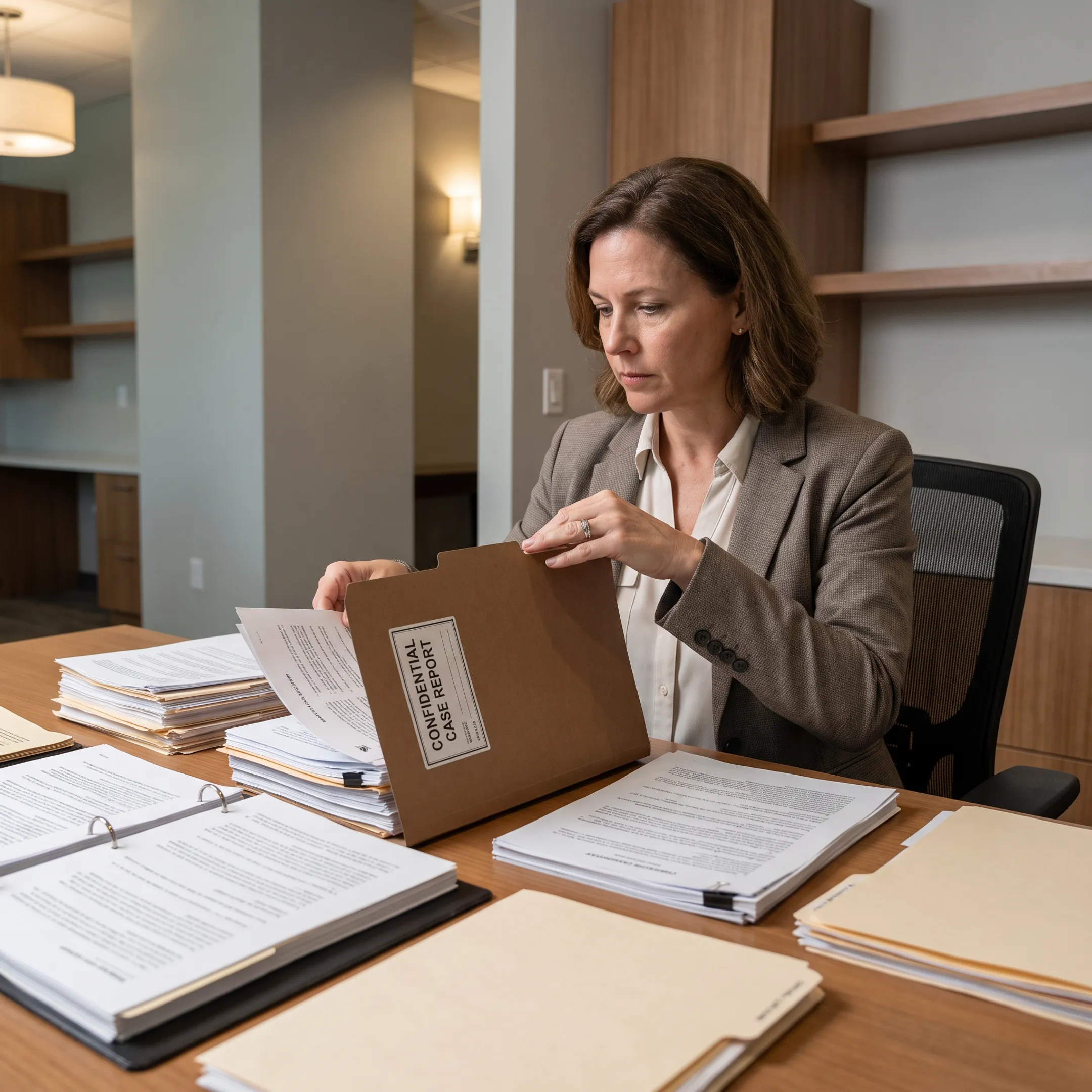 Analyst organizing asset investigation findings