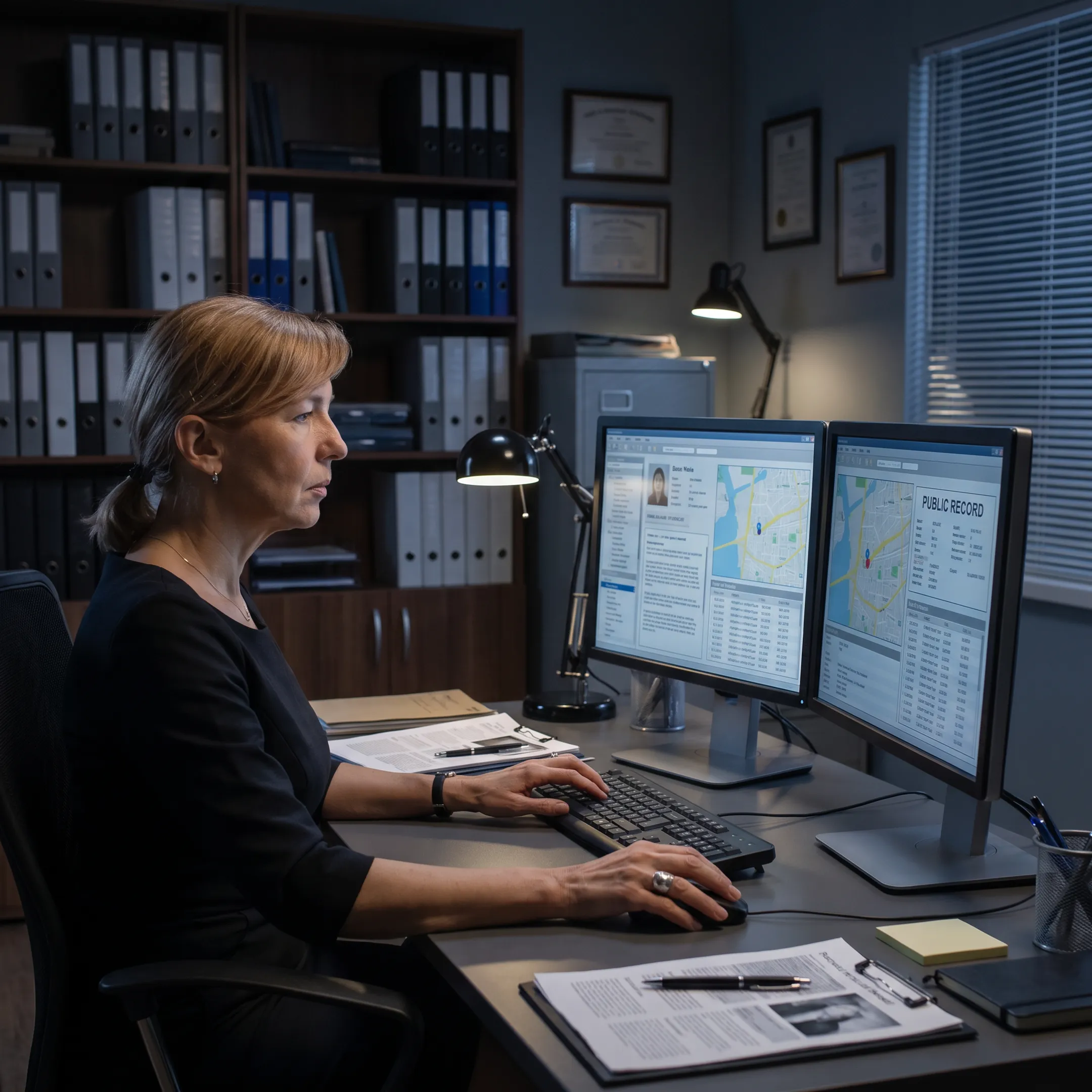 Analyst reviewing documented investigative leads