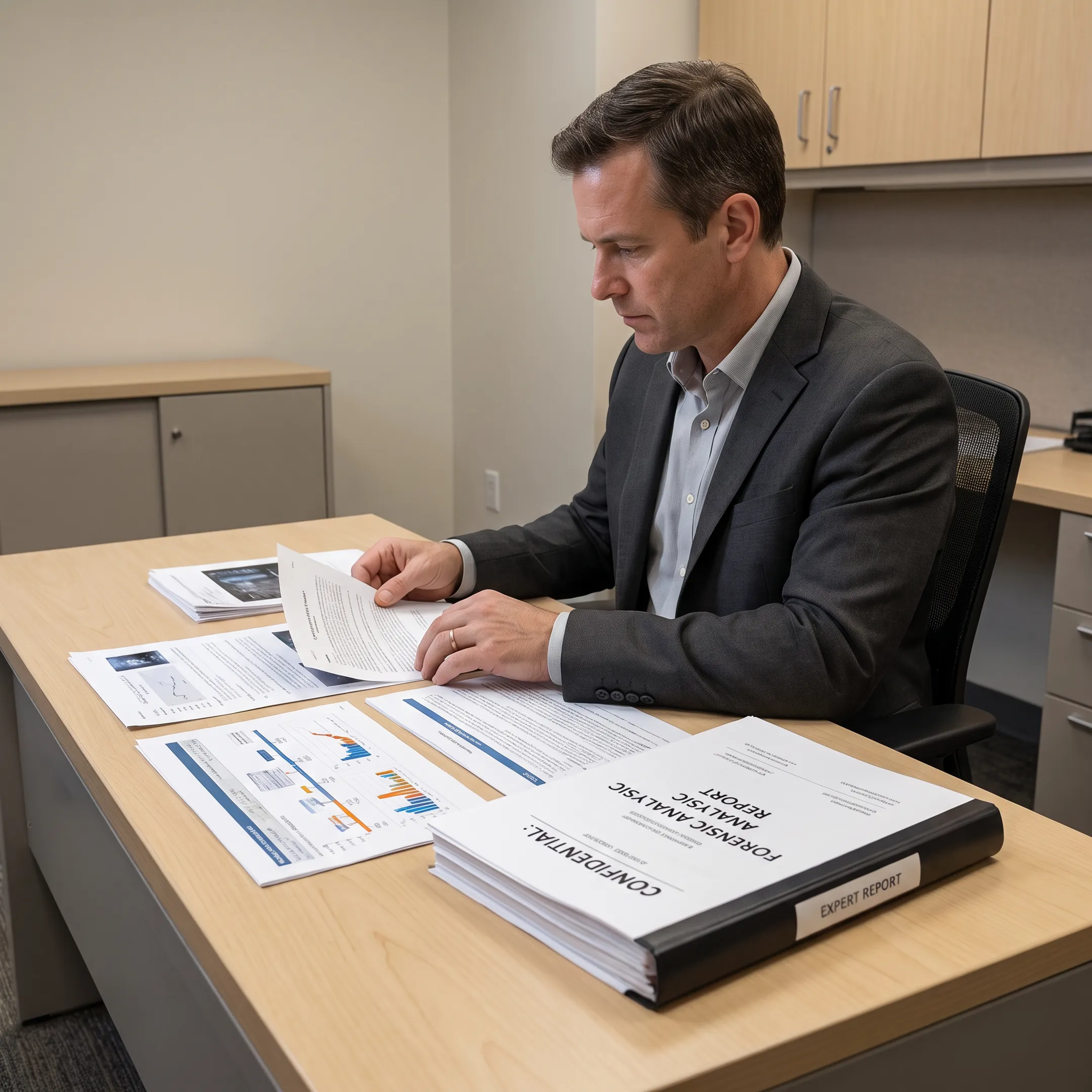 Forensic specialist preparing a court-ready digital evidence report