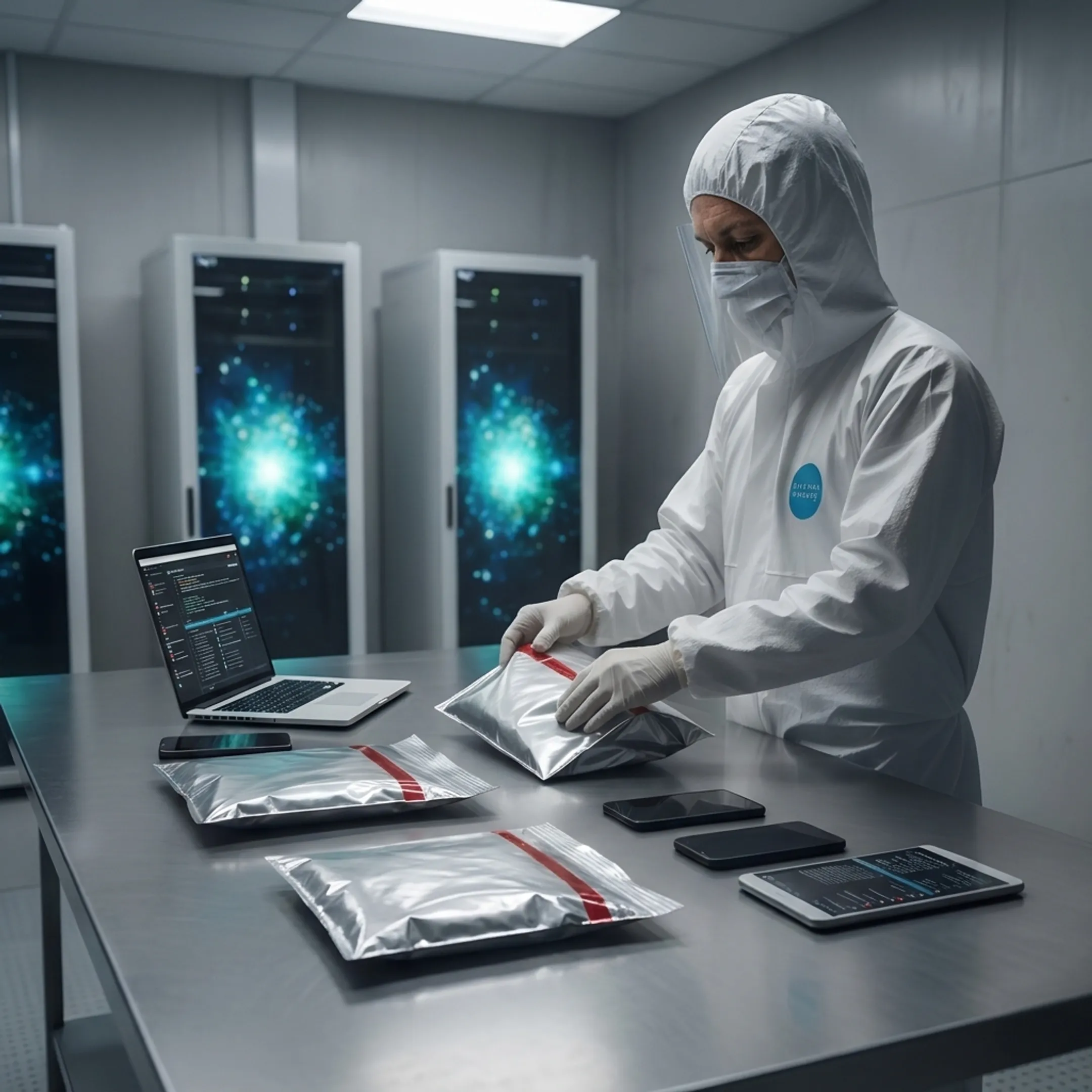 Forensic analyst documenting cyber incident evidence