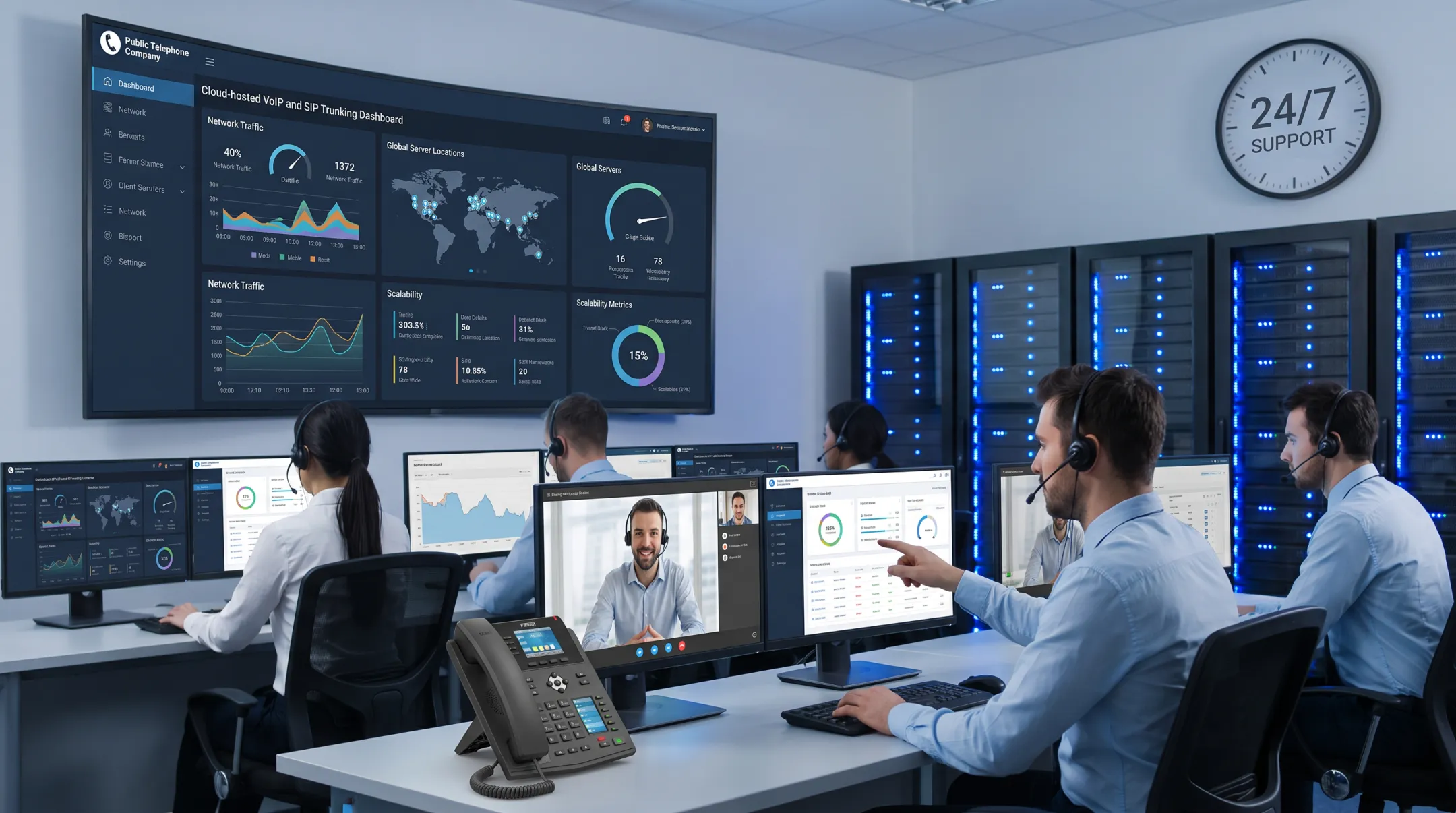 Public Telephone Company cloud-hosted VoIP and SIP trunking service overview