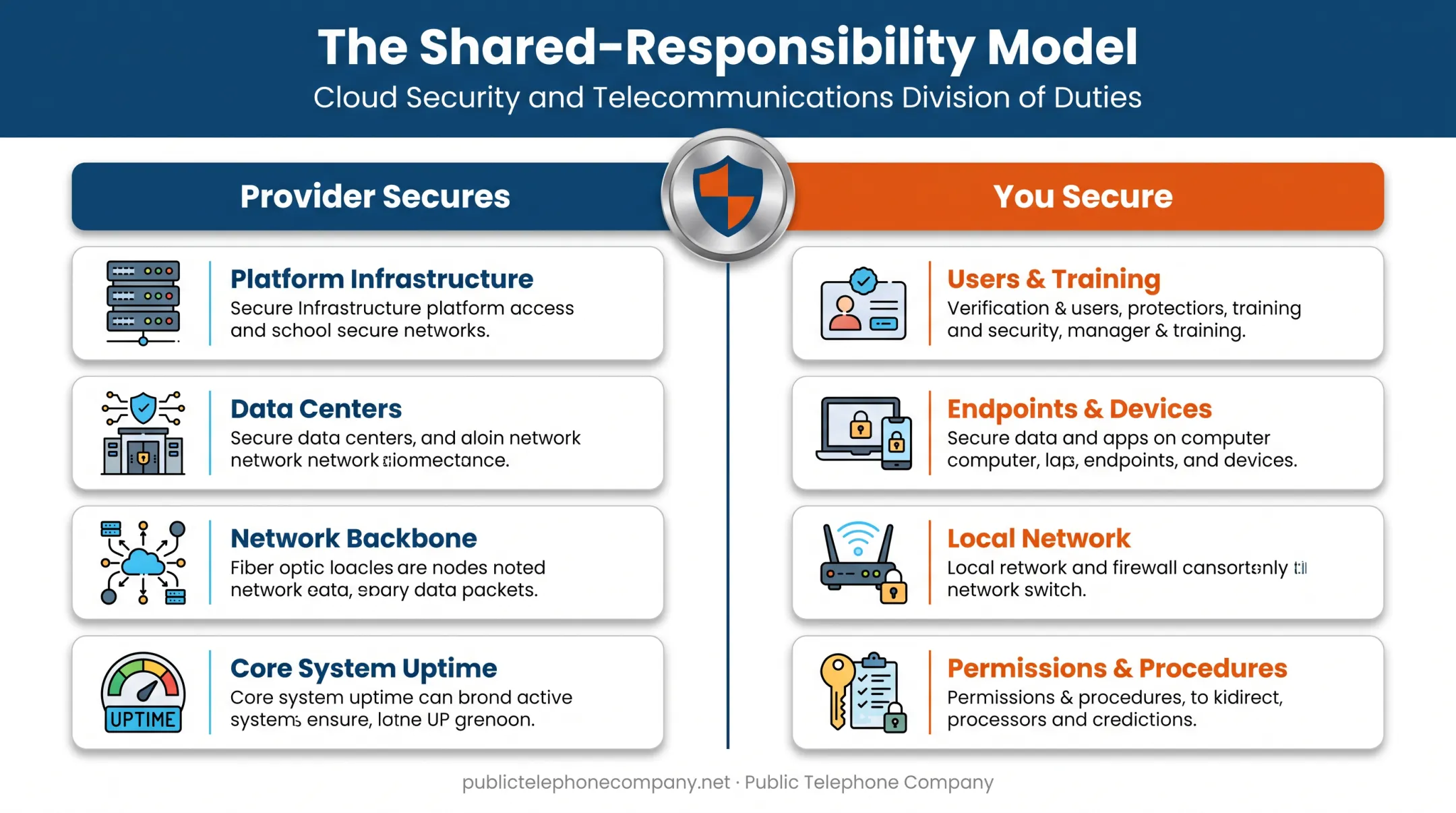 VoIP shared responsibility model provider versus business security duties