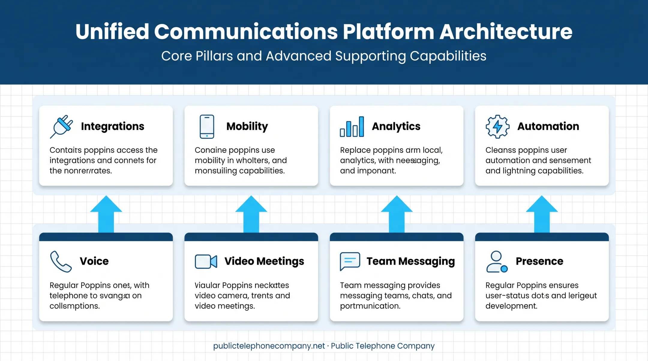 Four core building blocks of unified communications platform architecture