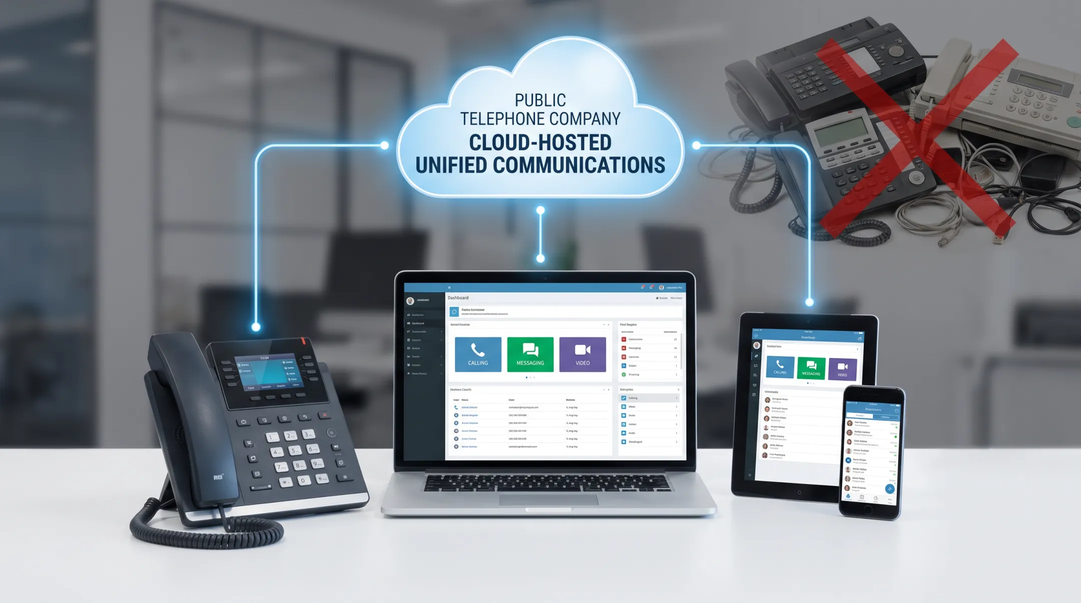 Unified communications platform combining phone hardware software and integrations