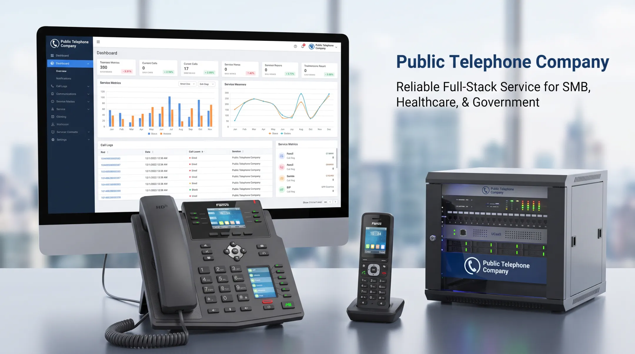 Public Telephone Company hosted communications platform supporting multi-location businesses