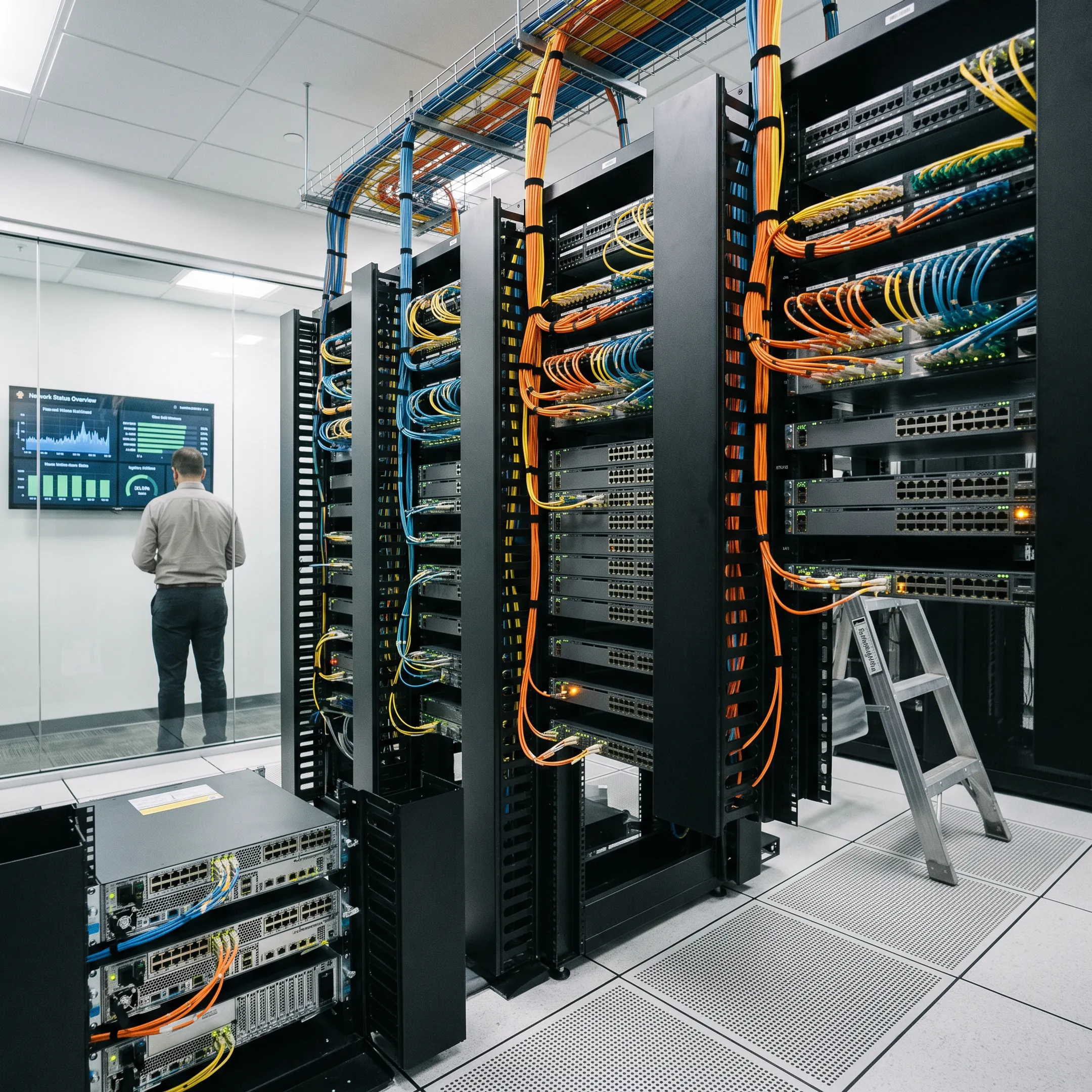 Telecom data center servers handling wholesale VoIP traffic