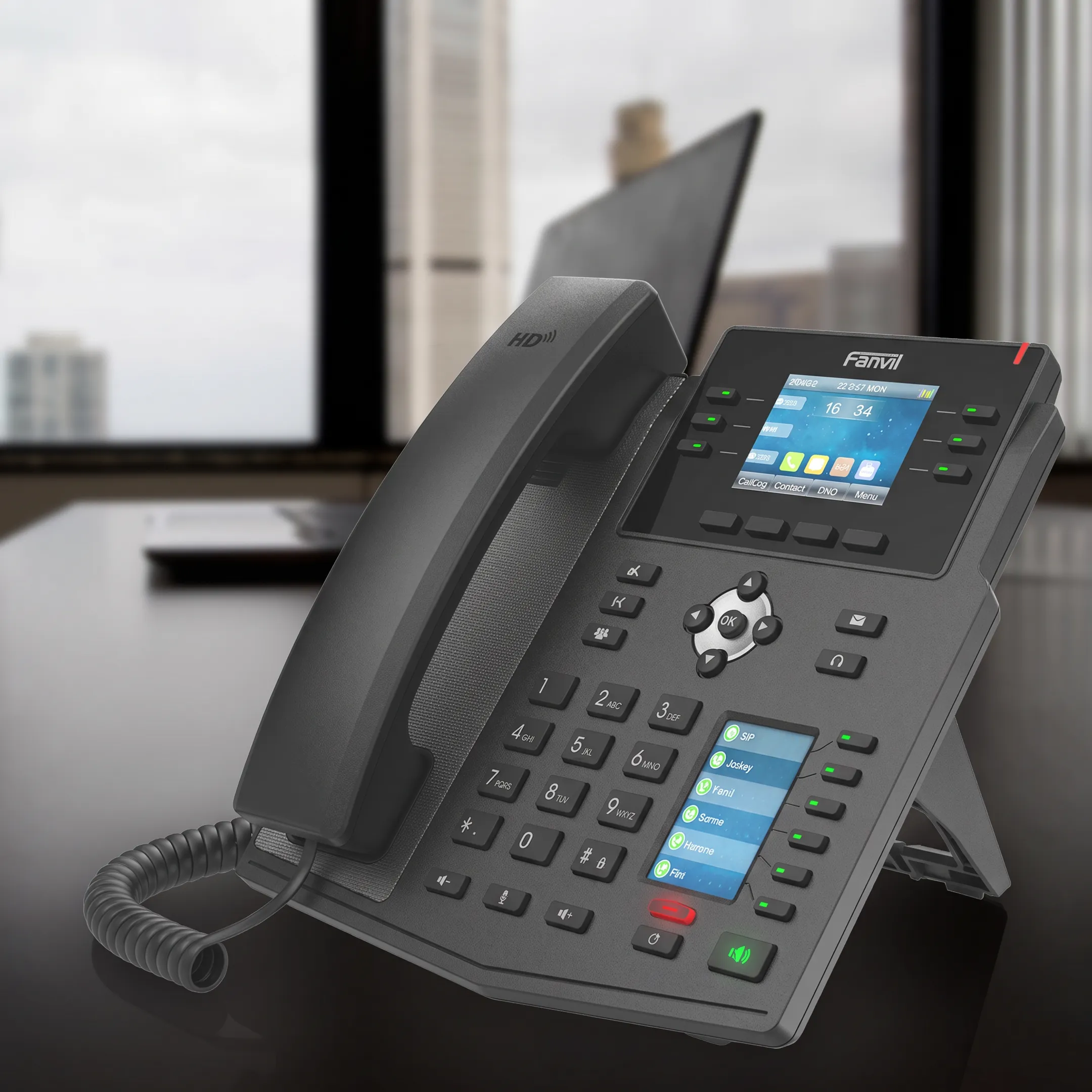 Cloud business phone system console and VoIP desk phone