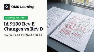 IA 9100 Rev E Changes vs Rev D
