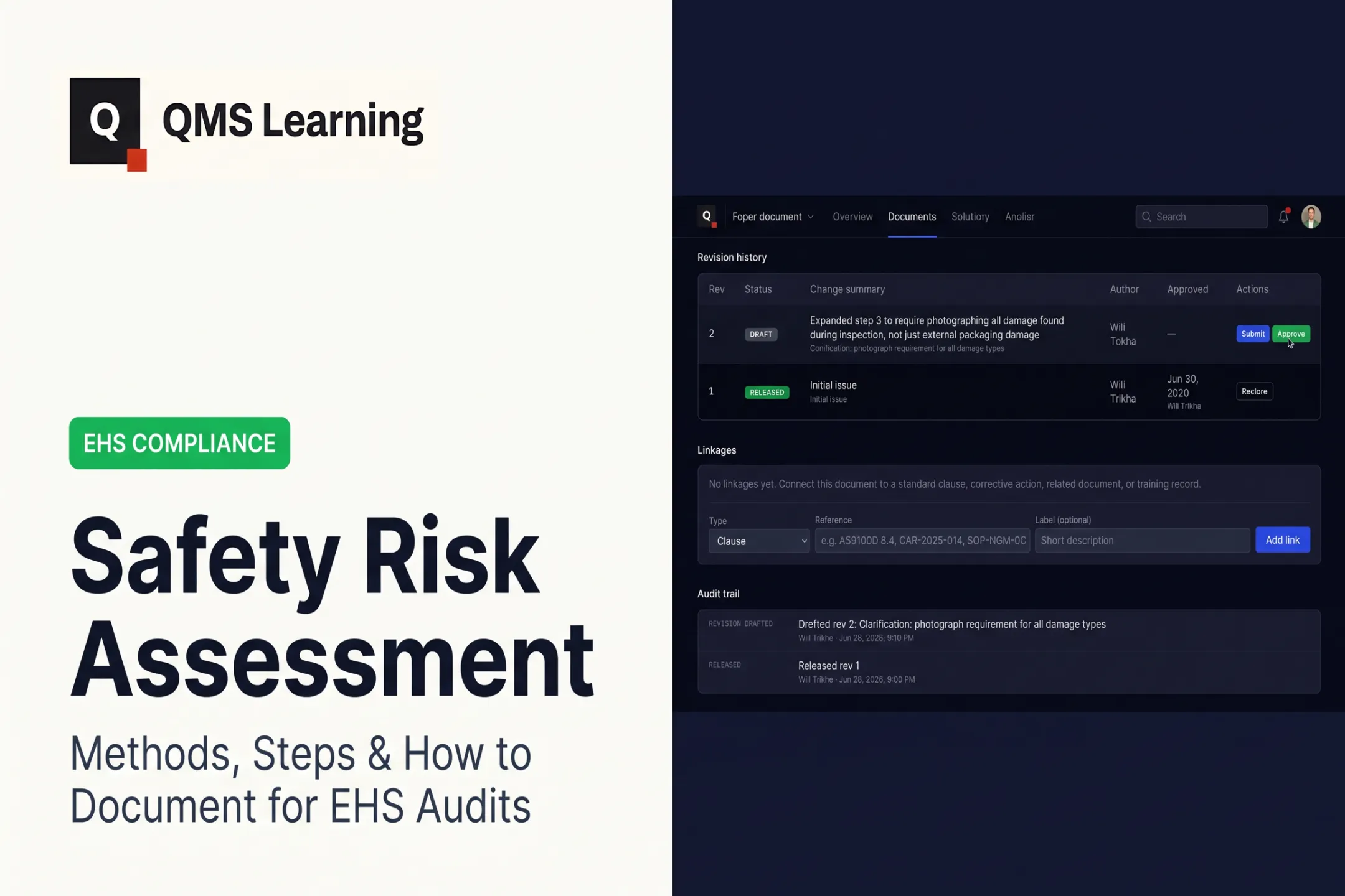 Safety Risk Assessment: Methods, Steps & How to Document for EHS Audits