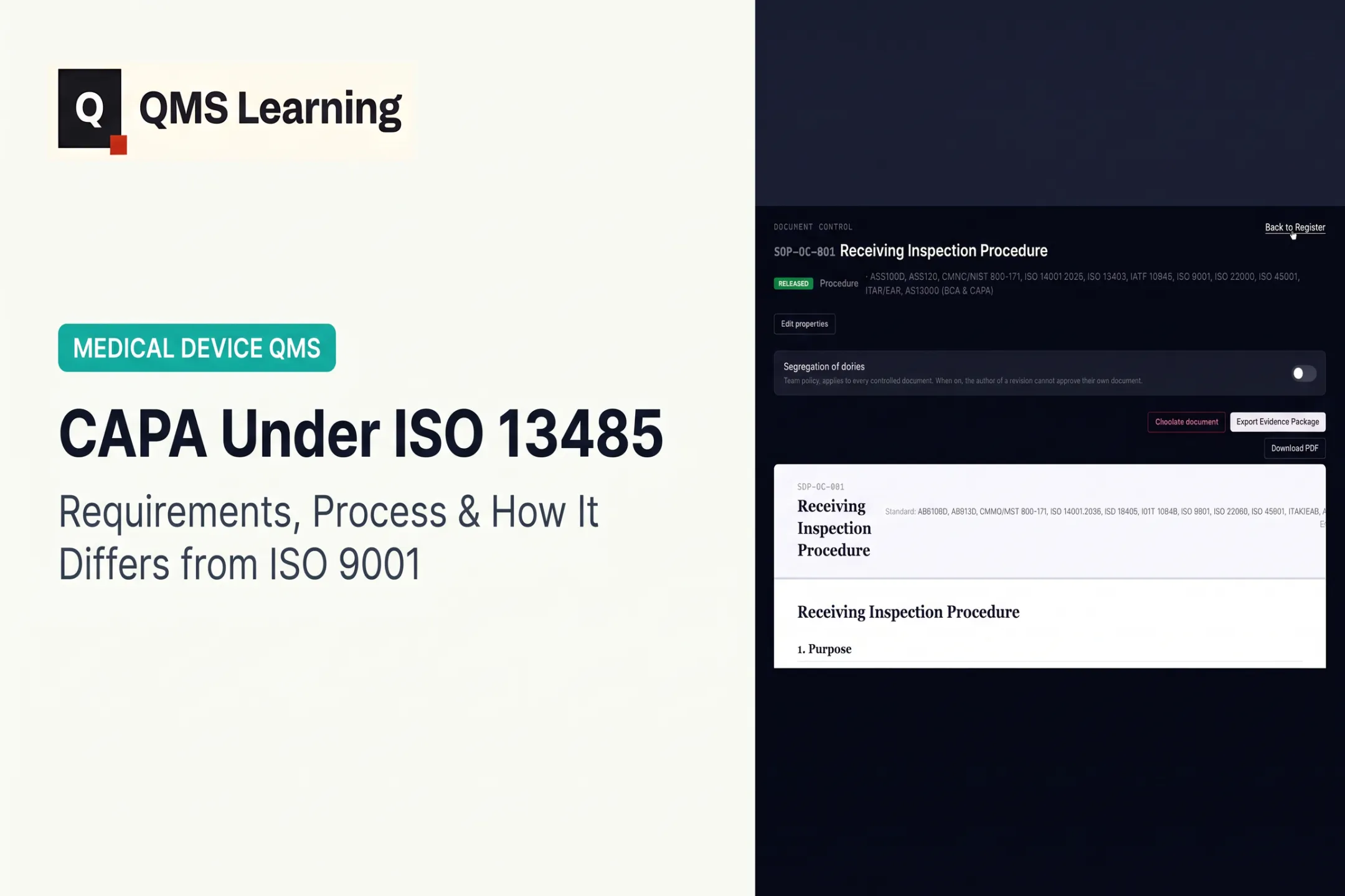 CAPA Under ISO 13485: Requirements, Process & How It Differs from ISO 9001