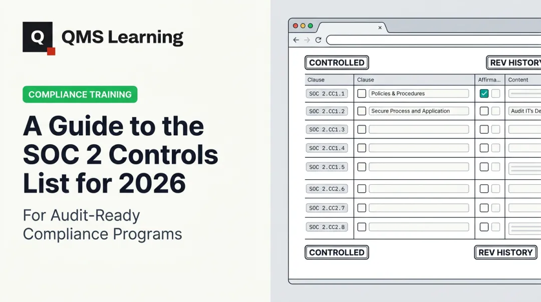 A Guide to the SOC 2 Controls List for 2026