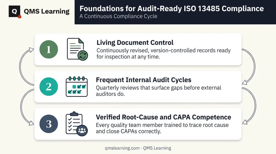 Three foundations for building audit-ready ISO 13485 compliance capability