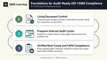 Three foundations for building audit-ready ISO 13485 compliance capability