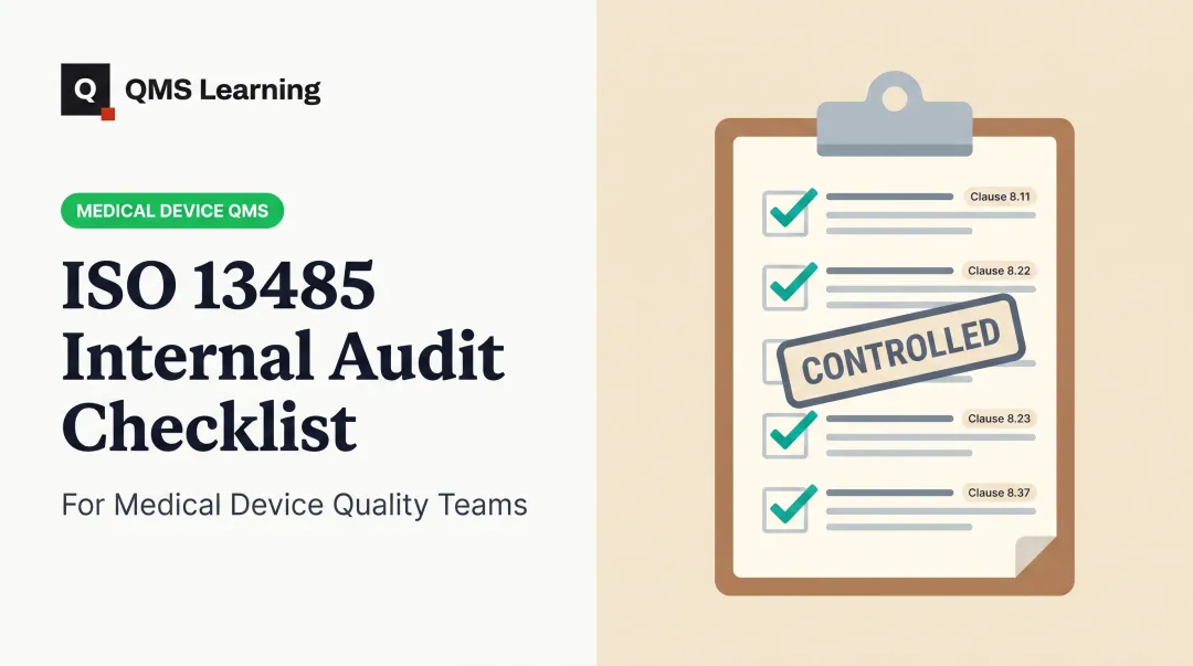 ISO 13485 Internal Audit Checklist