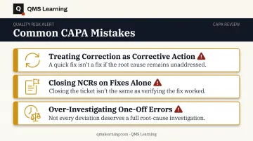 Three common corrective action mistakes quality teams should avoid