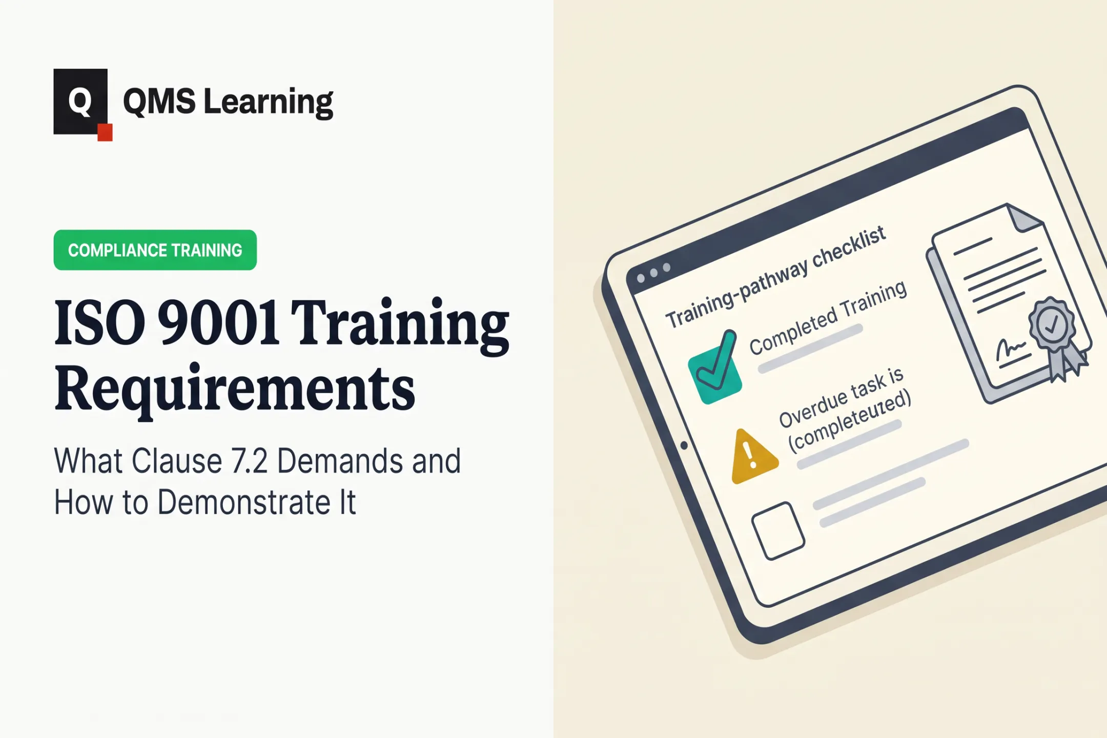 ISO 9001 Training Requirements: What Clause 7.2 Demands and How to Demonstrate It