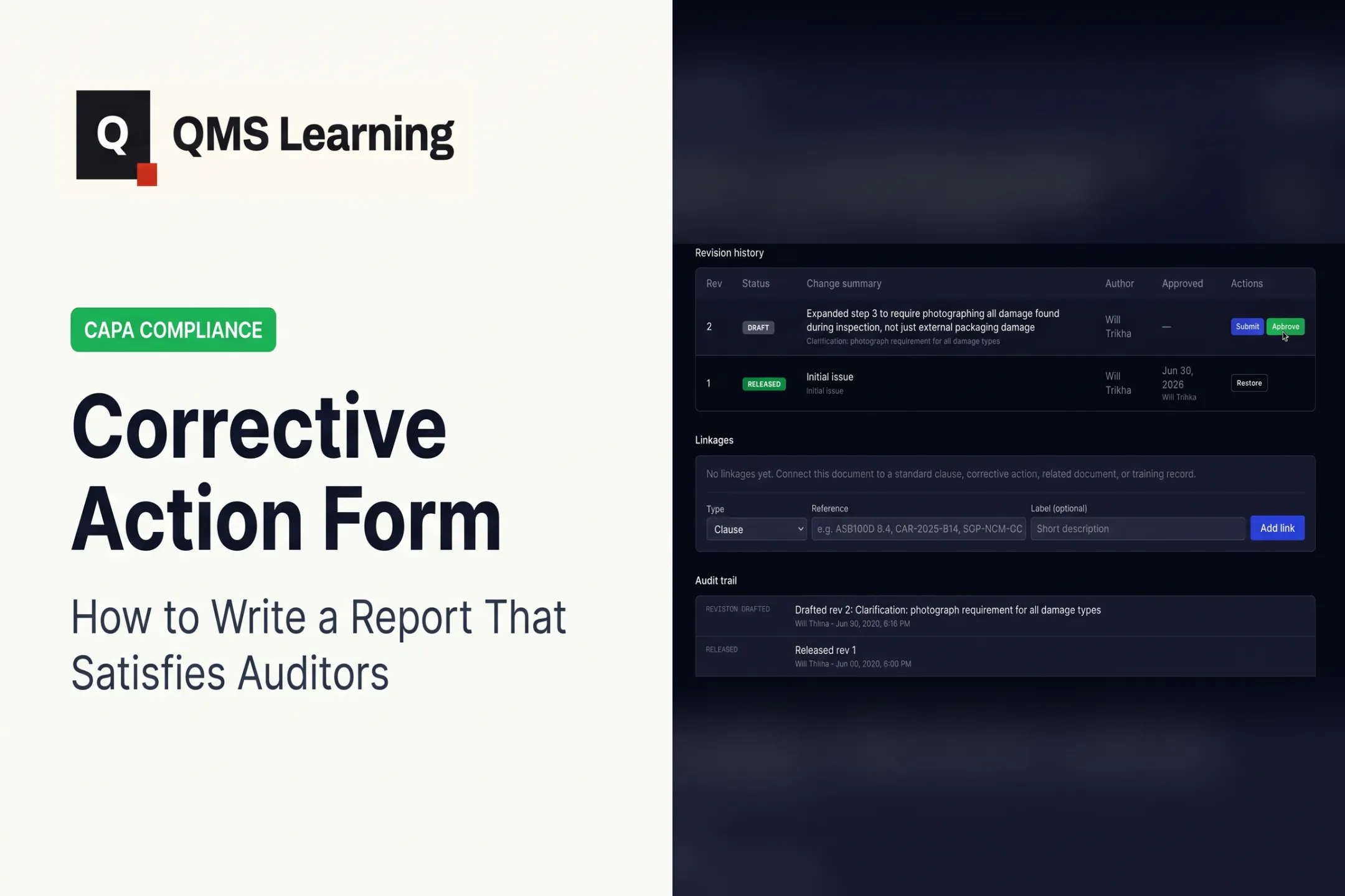 Corrective Action Form: How to Write a Report That Satisfies Auditors