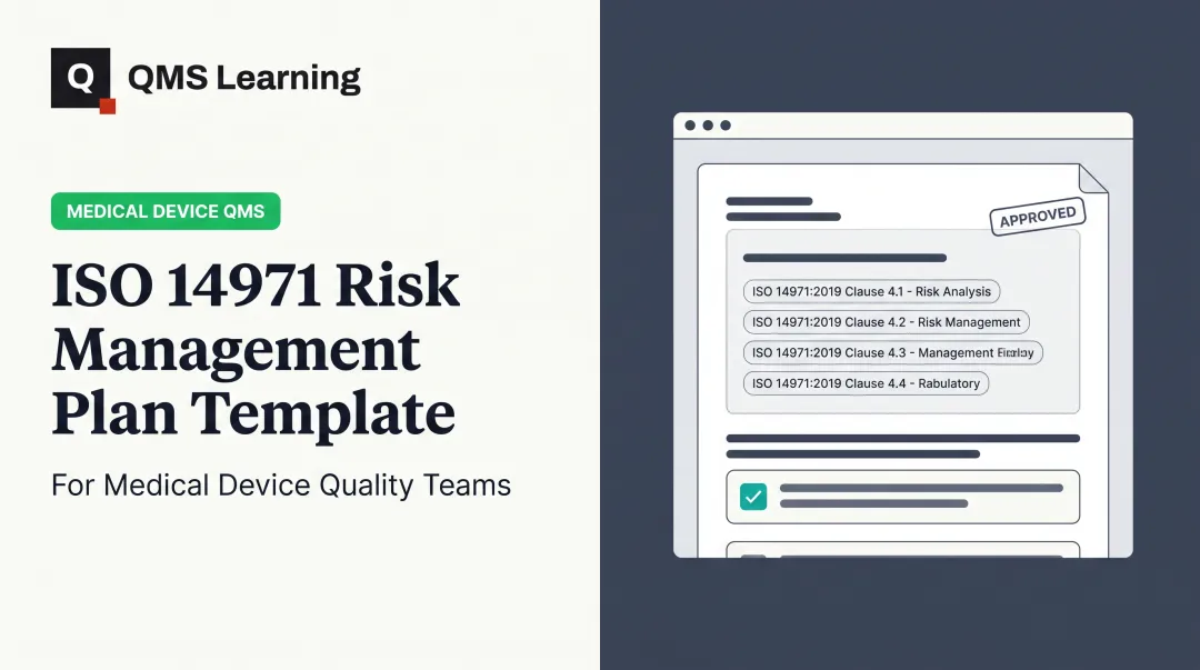 ISO 14971 Risk Management Plan Template